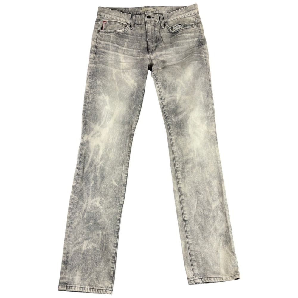 Joe's Straight Jeans Mens W33 Gray Denim Premium Washed Stretch Rugged Slim Fit